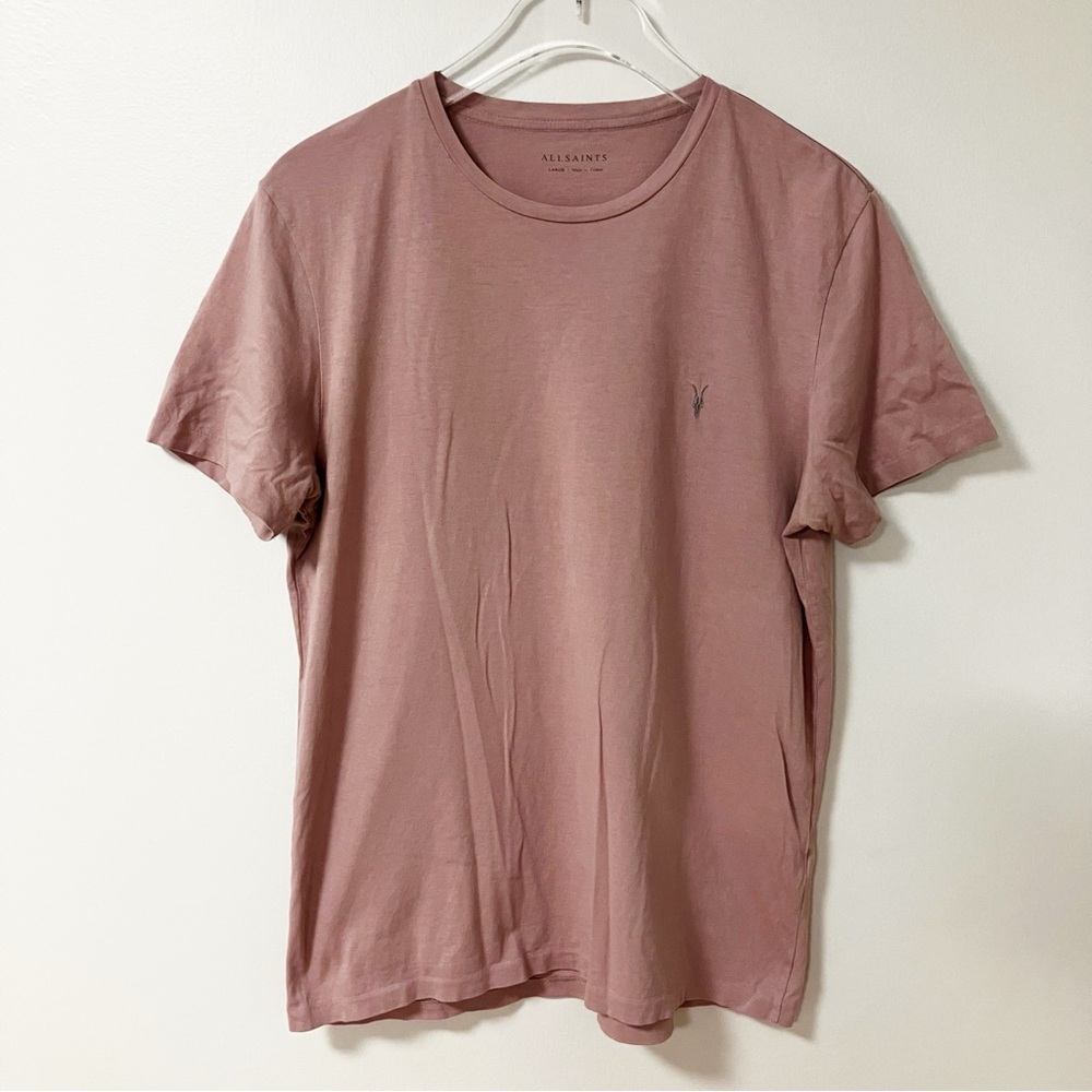 All Saints | Pink Basic Crewneck Tee L
